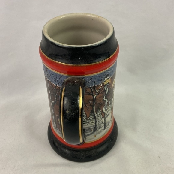 Vtg Budweiser Christmas Susan Sampson Beer Stein - Picture 5 of 8